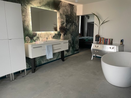 LUSTRO 120x45 cm PODŚWIETLANE LED ŁAZIENKOWE WZORY