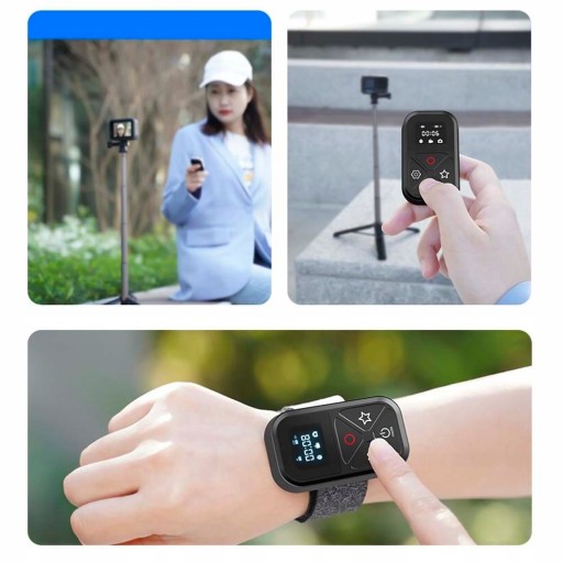 Пульт дистанционного управления с ЖК-экраном для GoPro Hero 12 11 10 9 8 MAX 80 м Telesin водонепроницаемый