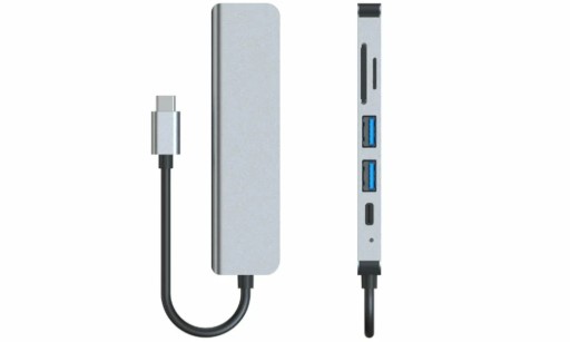 Док-станция TECH-PROTECT V4-Hub 6в1 Серый