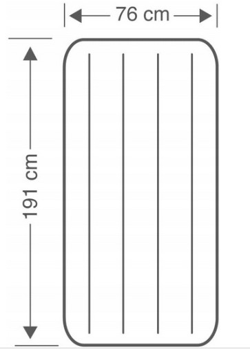 Materac jednoosobowy Intex 64756 191 x 76 x 25 cm niebieski