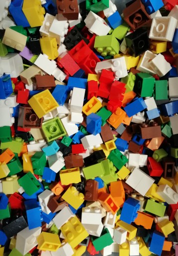 Оригинальные строительные блоки Lego Кирпич Кирпич 1x1 1x2 2x2 MIX 0,05 кг 50 г