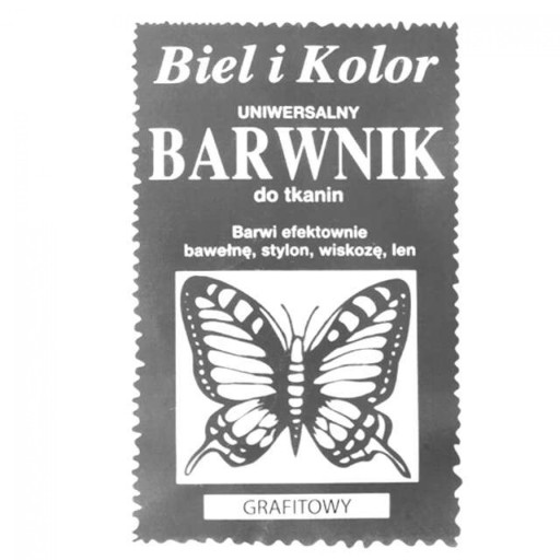 Barwnik do tkanin farba z motylem GRAFITOWY