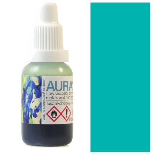 Спиртовые чернила AURA INK Renaissance для стекла и металла 15мл 122 БИРЮЗОВЫЙ