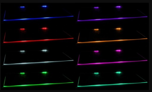 Oświetlenie meblowe LED RGB 2+2 witryny półki