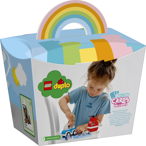 LEGO DUPLO 10957 ПОЖАРНЫЙ ВЕРТОЛЕТ И ПОЛИЦЕЙСКАЯ АВТОМОБИЛЬ