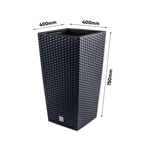 RATO SQUARE DRTS400 горшок + вставка Антрацит