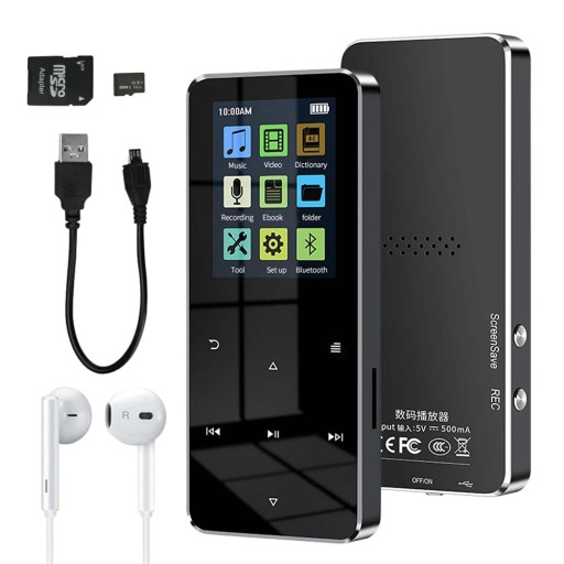 MP4 bedee) MP4 MP3-плеер 16 ГБ Bluetooth-радио черный 16 ГБ