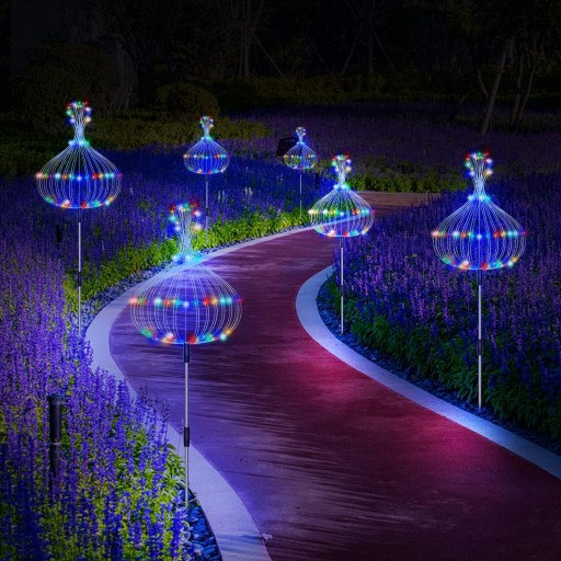 СОЛНЕЧНАЯ ЛАМПА ДЛЯ УКРАШЕНИЯ САДА ДЕРЕВО ДАНДУЛЯРЫ ФЕЙЕРВЕРКИ 120 LED 4ШТ.