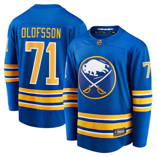 Мужская майка Victor Olofsson Royal Buffalo Sabers Breakaway, 3XL