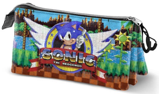 Пенал с 3 отделениями Sonic The Hedgehog Pouch