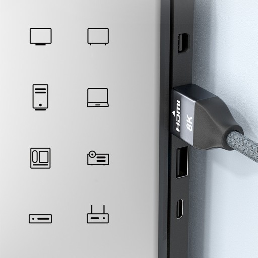 СЕРТИФИЦИРОВАННЫЙ КАБЕЛЬ HDMI 2.1 СВЕРХВЫСОКОСКОРОСТНОЙ 8K 4K ОДИН КАБЕЛЬ 5 м