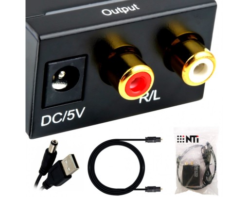 КОАКСИАЛЬНЫЙ КОНВЕРТЕР SPDIF TOSLINK в 2x RCA Cinch США
