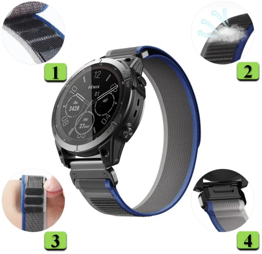 РЕМЕНЬ QUICKFIT EASYFIT ДЛЯ GARMIN FENIX 3 3HR 5X 6X 7X PRO SOLAR | ЦВЕТА!