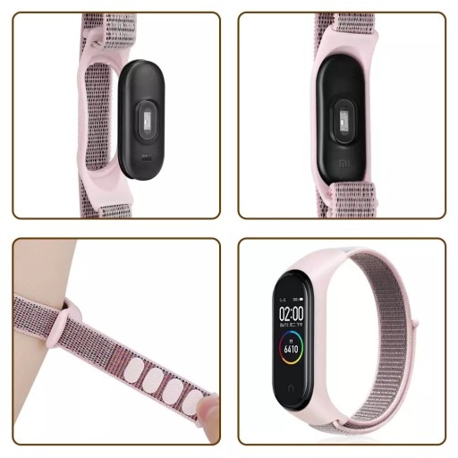PASEK DO XIAOMI MI BAND 3/4/5/6/7 OPASKA NYLONOWA DO SMARTBAND - NIEBIESKI