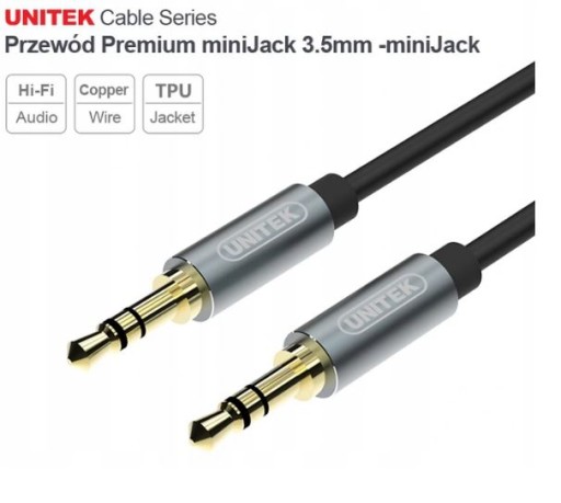 Аудиокабель UNITEK Y-C922ABK 1,5 м 3,5 мм