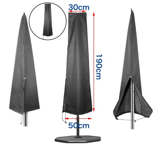 Pokrowiec na parasol zewnętrzny z zamkiem błyskawicznym 210 PU 183x25x35cm