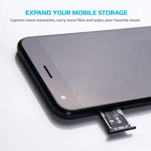 Карта памяти Micro SD 64 ГБ, 90 МБ/с с адаптером для телефона с камерой