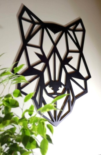 WILK 80cm geometryczny DEKORACJA ŚCIENNA ażurowy DUŻY panel na ścianę