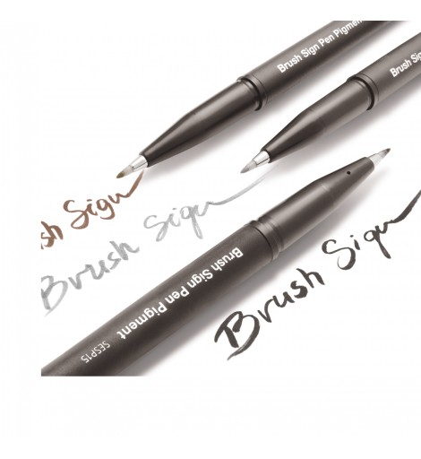 Pisaki do liternictwa Brush Sign - Pentel - 3 szt.