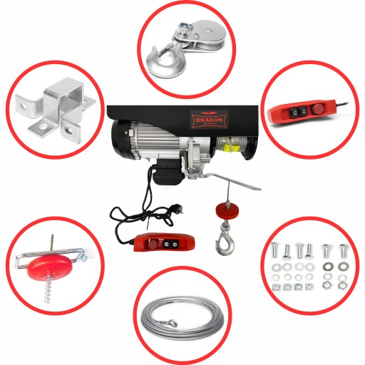 Dragon Winch Электрическая канатная лебедка 230В | 400/800 кг