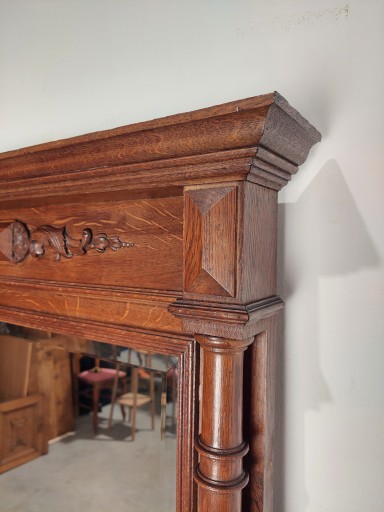 СТИЛЬНОЕ ЭКЛЕКТИЧНОЕ ЗЕРКАЛО В ДУБОВОЙ РАМКЕ, ДУБ XXL, 162 СМ, 1920 г.