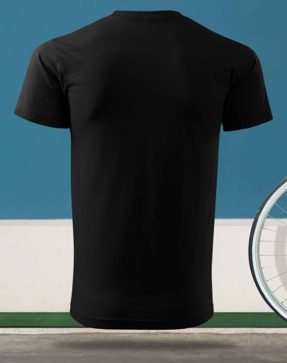 Czarna koszulka T-shirt dla PRAWDZIWEGO KOLARZA