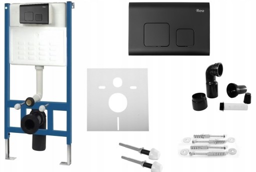 Комплект унитаза скрытого монтажа Alcaplast, GRAPHITE MAT