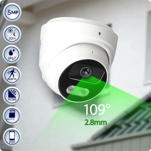 Комплект IP PoE МОНИТОРИНГА 4 КАМЕРЫ 5MPx 1TB ОБНАРУЖЕНИЕ ЗВУКА