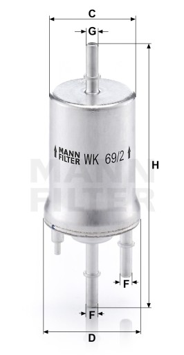 Топливный фильтр Mann-Filter WK 69/2