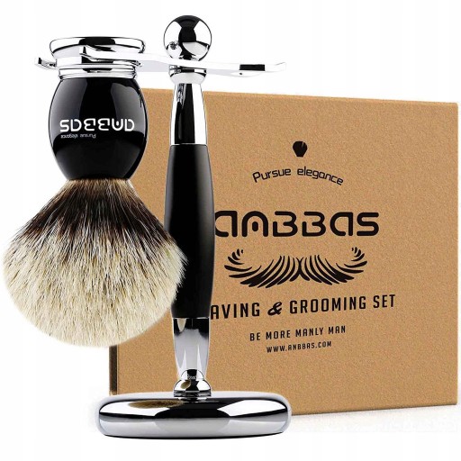 Помазок для бритья ANBBAS Silvertip с щетиной барсука