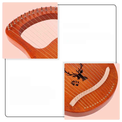 INSTRUMENTY MUZYCZNE HARFA LITROWA HARFA RĘCZNA INSTRUMENT HARFA 16-TONOWA