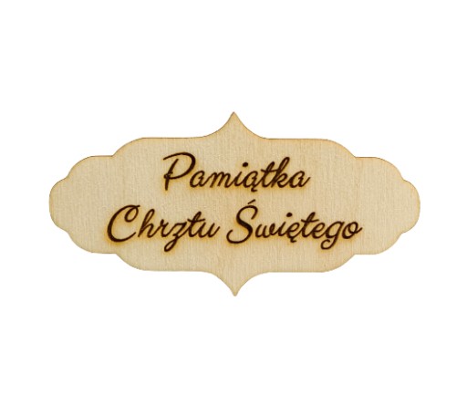 Tabliczka z napisem pamiątka chrztu click it 12 cm