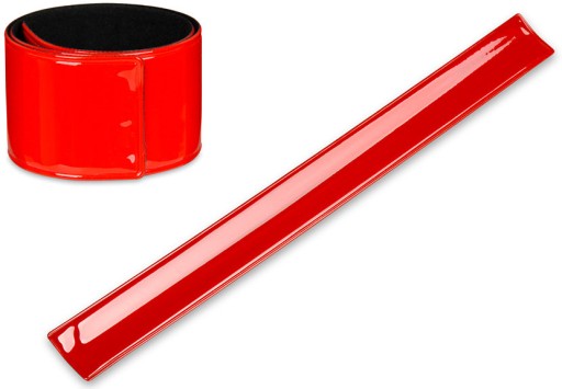 Светоотражающая лента самозажимная для рук RED FLOCK PREMIUM