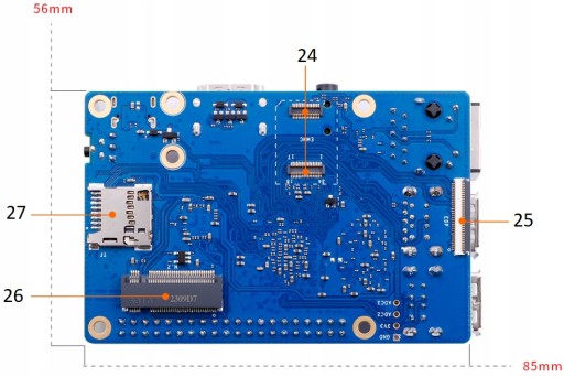 Материнская плата Orange pi 3b, 8 ГБ, четырехъядерный чип Ruixin Micro RK3566, 64 бита