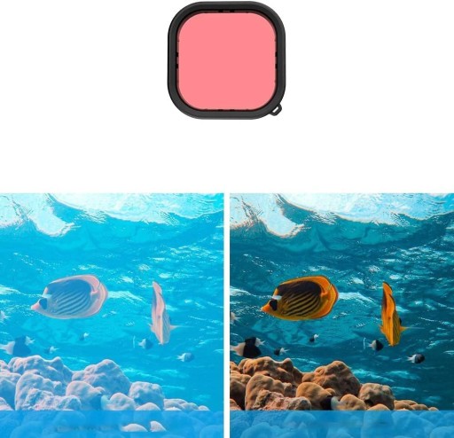 Водонепроницаемый чехол для GoPro Hero 12/11/10/9 Черный + Фильтры ТКАНИ