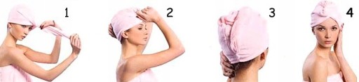 TURBAN RĘCZNIK DO WŁOSÓW NA GŁOWĘ Z MIKROFIBRY mix