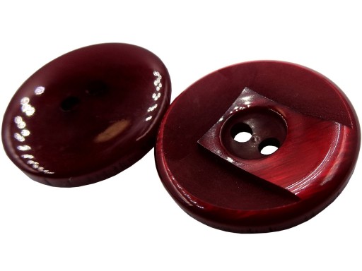 23mm Guziki ozdobne 12 sztuk kolor CZERWONY CIEMNY K226 15319