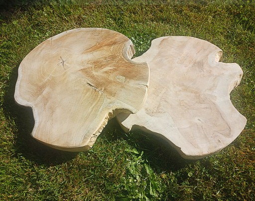 Plaster Drewna Tik 40cm Deska Podkładka Kuchenna na Stół Lite Drewno TEAK