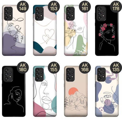 ETUI DO SAMSUNG GALAXY A33 5G WZORY CONTINUOUS LINE-ART KRESKA LINIE CASE