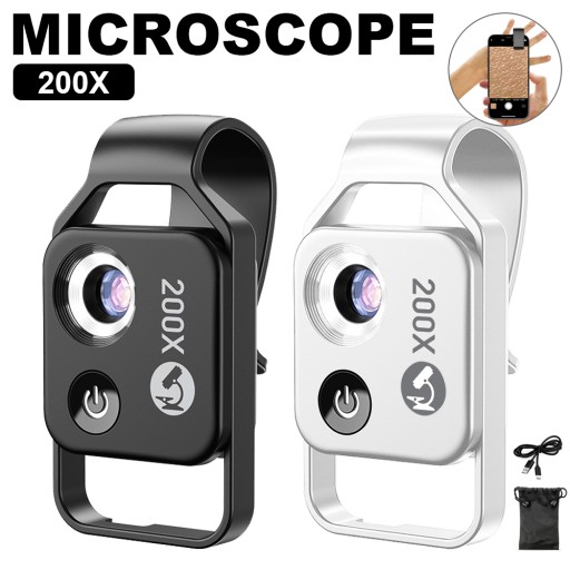 200-кратный мини-микроскоп Handy Objektiv für Smartphone-Camera Handy-Microscope