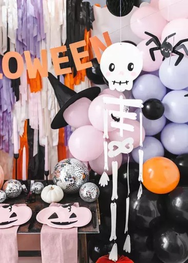 Украшение ПАУК черный HALLOWEEN 27x17см 5 шт.