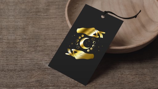 Metki zawieszki z logo złocone x500 folia soft+PRO