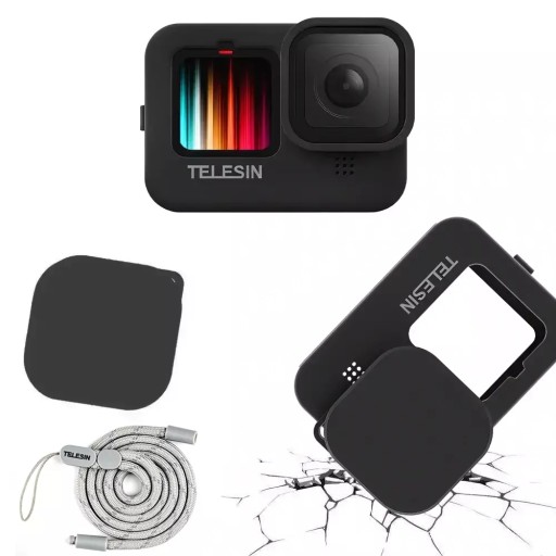 Силиконовый чехол GearPro для GoPro Hero 12 11 10 9 8, черный