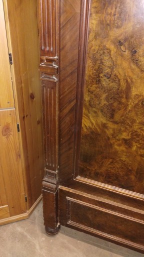 Эклектичный шкаф из орехового дерева, Германия 19 века, вешалка для белья, полки