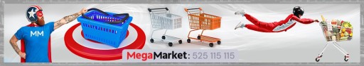 Koszyk sklepowy zakupowy plastikowy 22L zielony marketowy Mega-M