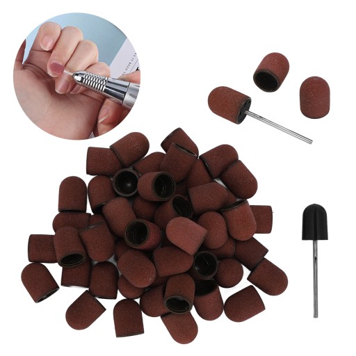 50x KAPTURKI ŚCIERNE DO PEDICURE NAKŁADKI #120 2x NOŚNIK