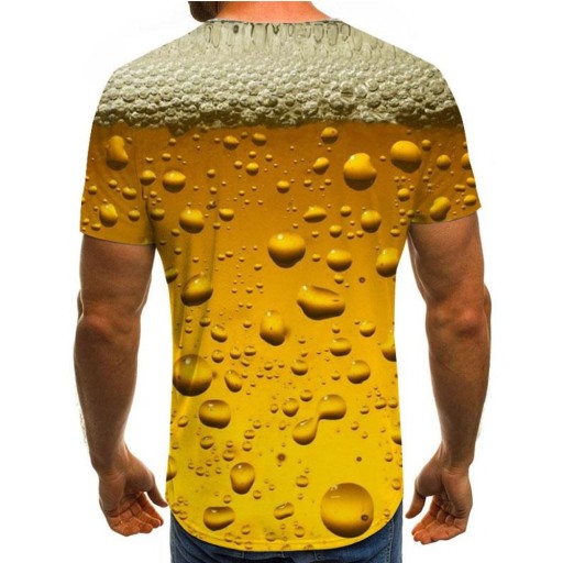 ФУТБОЛКА МУЖСКАЯ, 3D принт BEER BUBBLES