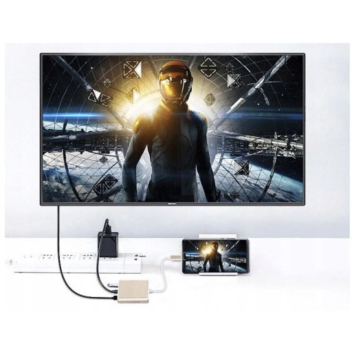 Адаптер USB-порта USB-C — HDMI + USB 3.1 + USB C HUB 3в1