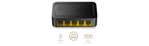 Коммутатор локальной сети 5 портов FS105D 10/100 Мбит/с Fast