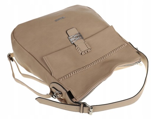 YYCOVERI Elegancka Torebka Damska beżowa worek listonoszka CBLT01971 Taupe